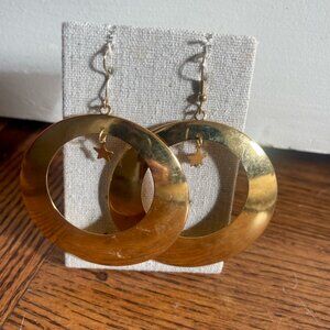 Gold Hippie Hoop with Star